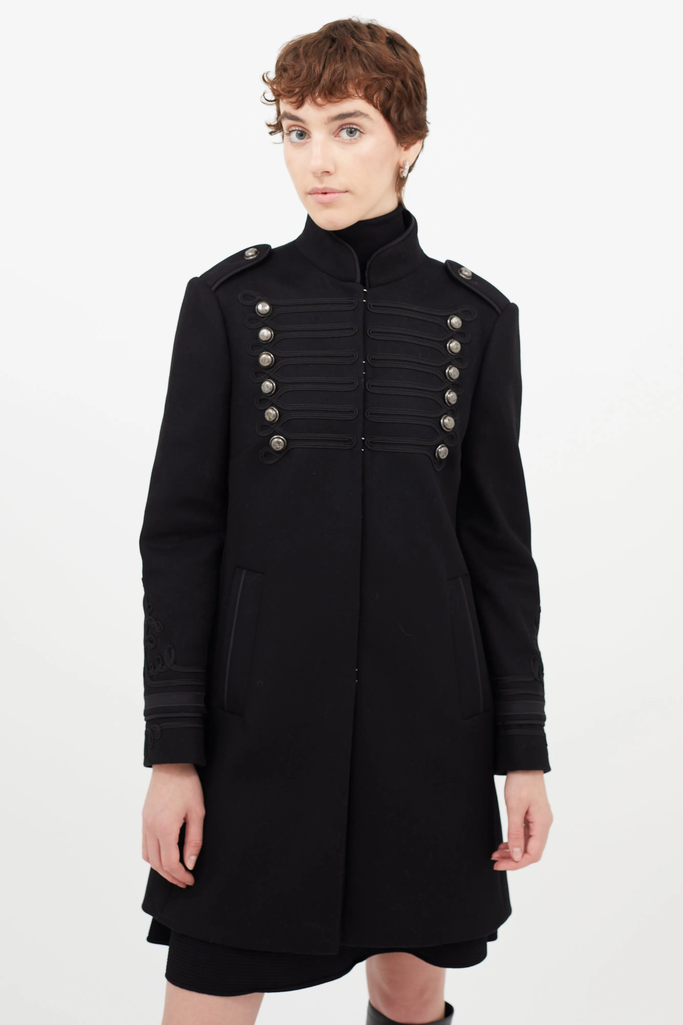Black Wool Napoleonic Coat