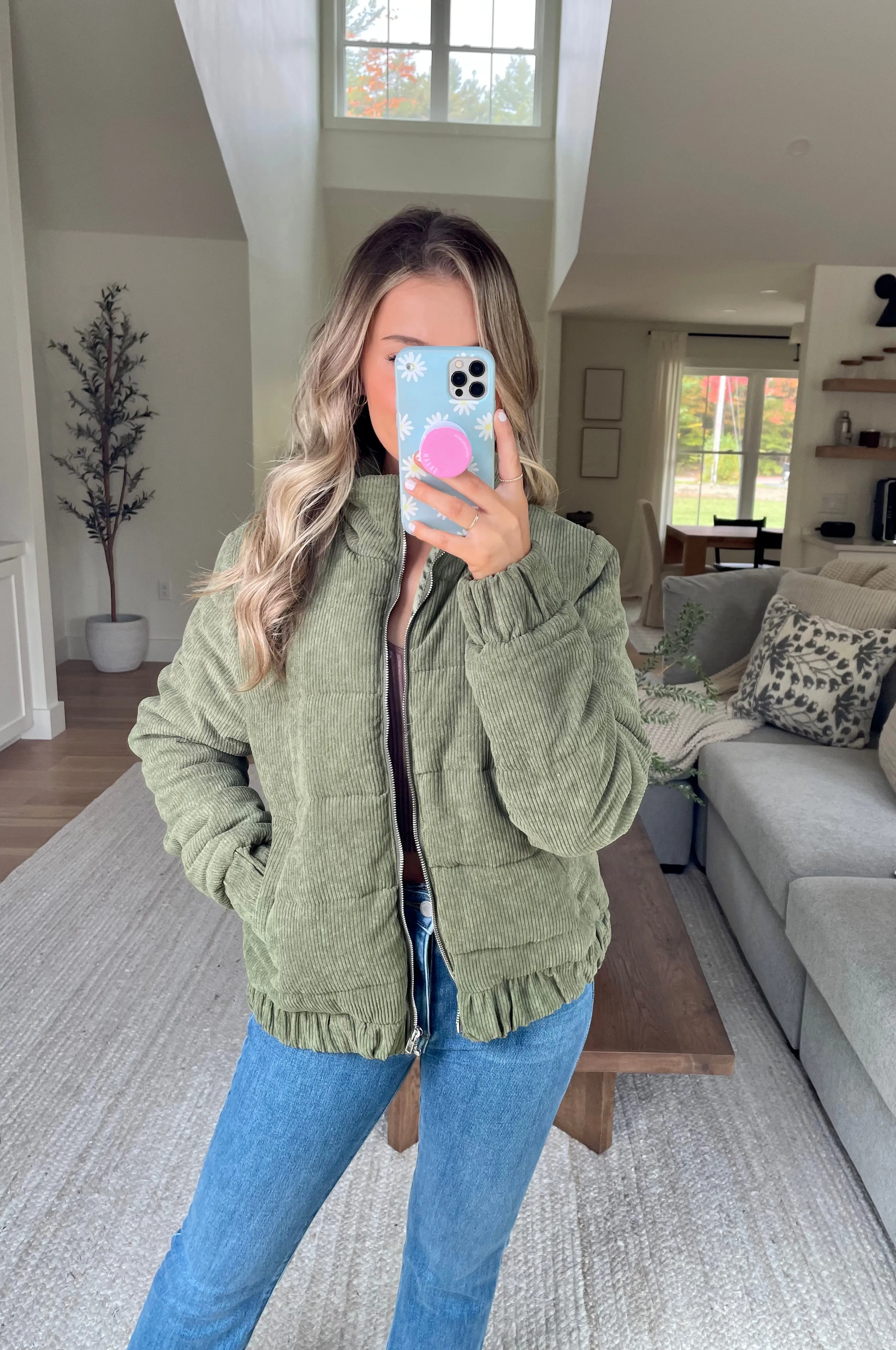 Corded Puffer // Olive