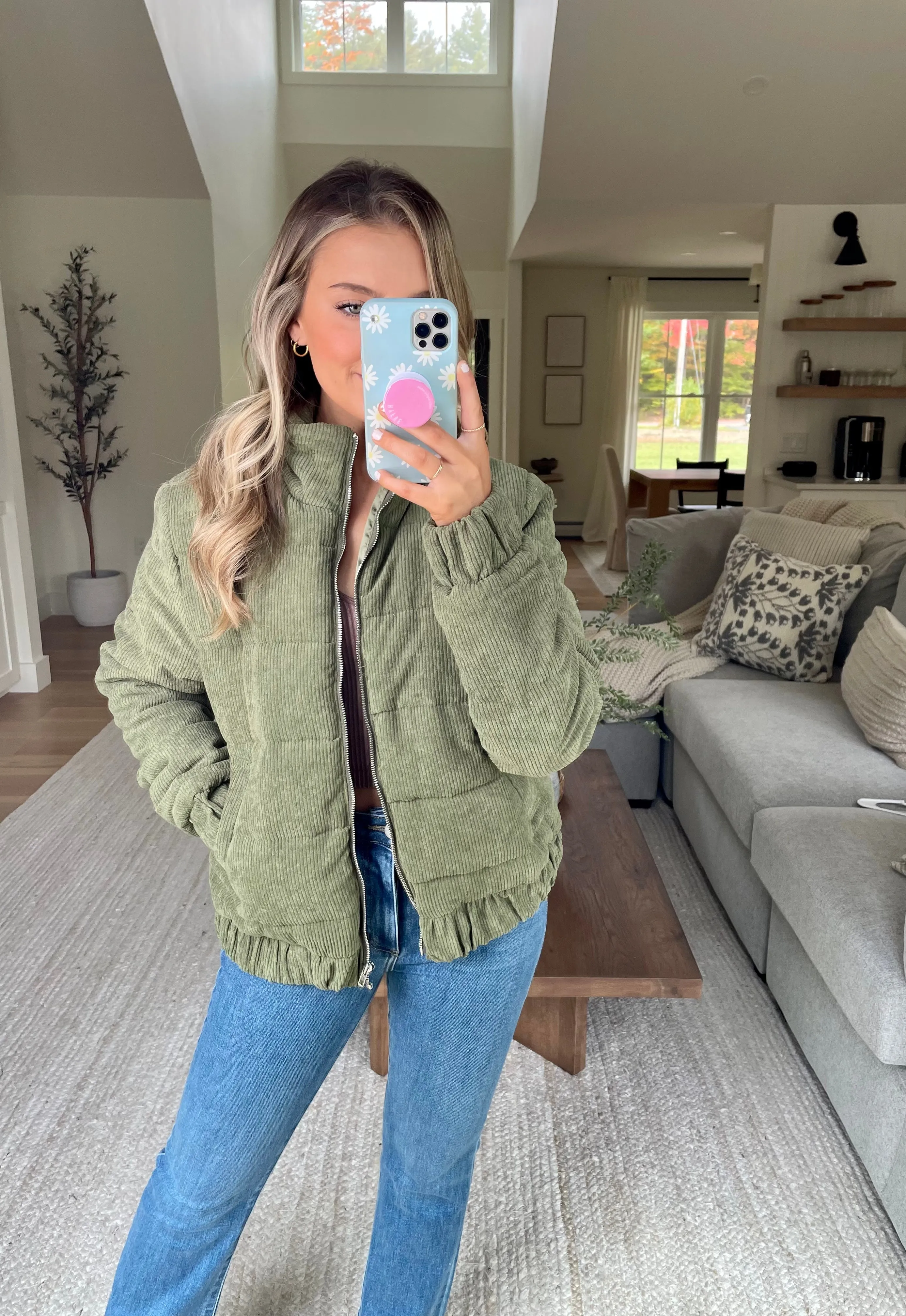 Corded Puffer // Olive