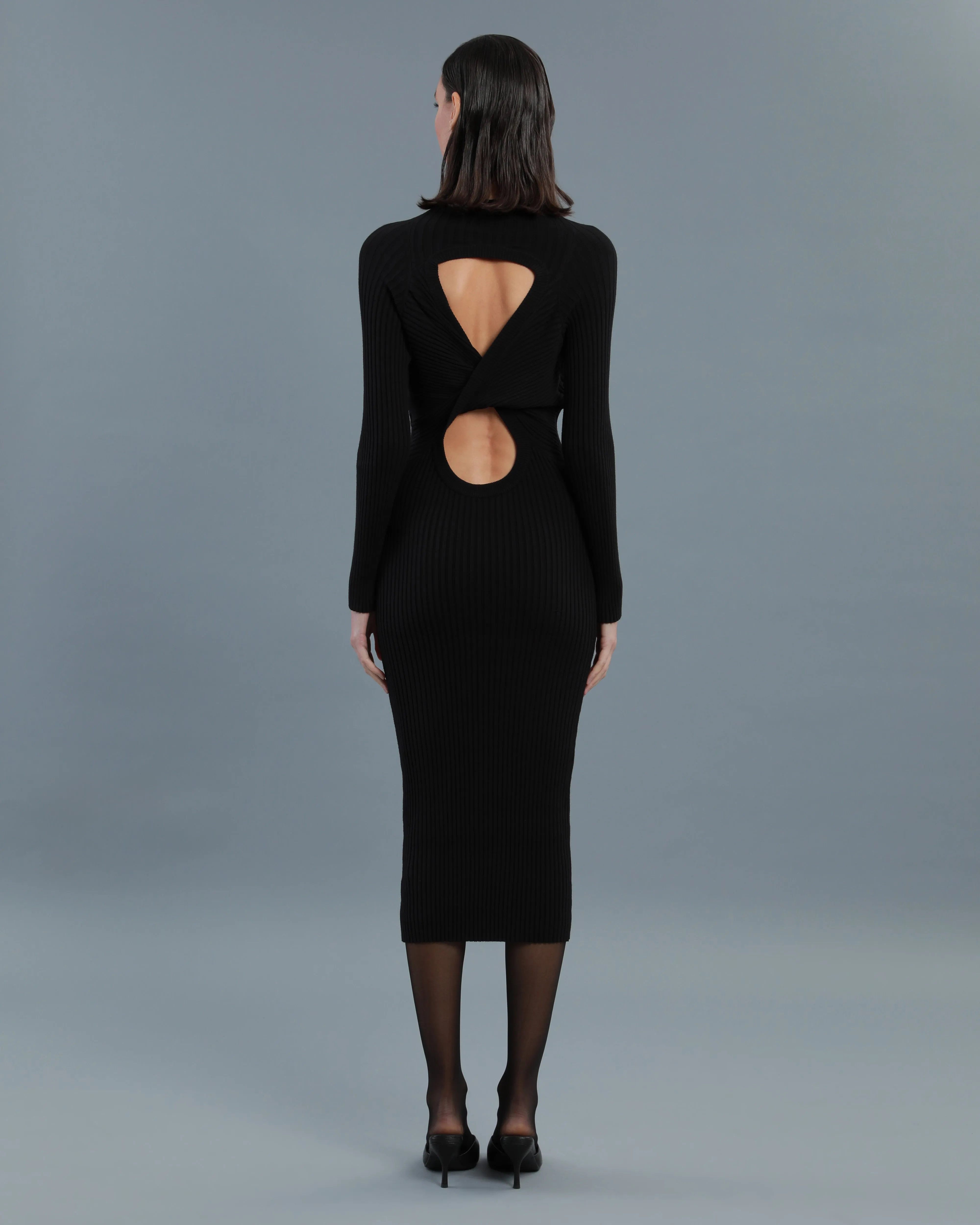 Cut-Out Knitted Dress