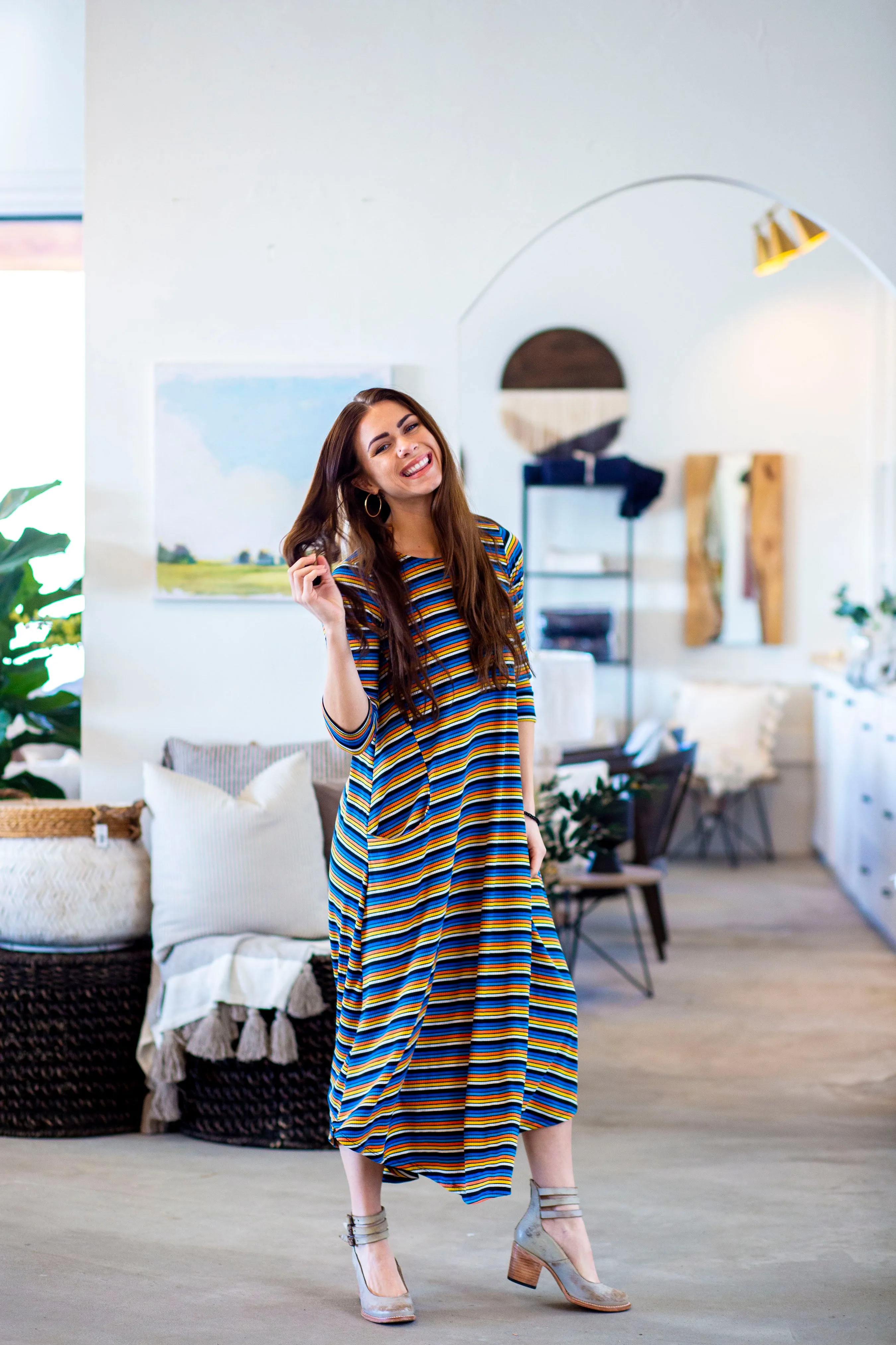 Jessi Dress Ernie Stripe Ribbed